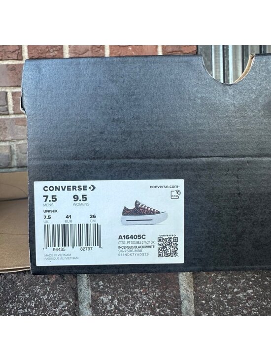 Converse Chuck Taylor Lift Double Stack Low 7.5 Men Shoes Sneaker Black A16405C main image 9